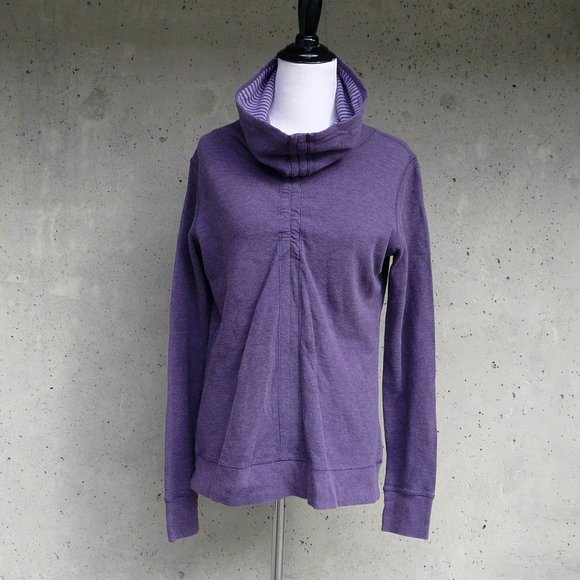 Lululemon In A Cinch Long Sleeve Tee Heathered Deep Zinfandel / Purple, sz 6 - Picture 1 of 9